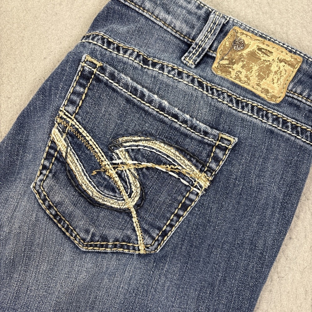 Silver Jeans Co Eden Boot Cut Jean Pants Denim Blue Women's Size 16 L33